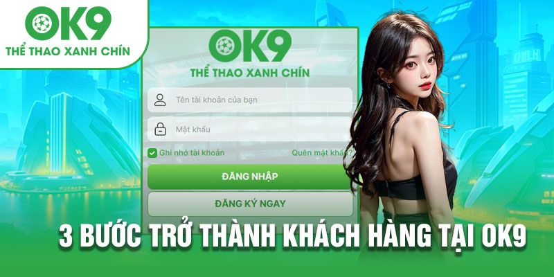 Giao diện đăng ký tài khoản OK9 cho tất cả người chơi