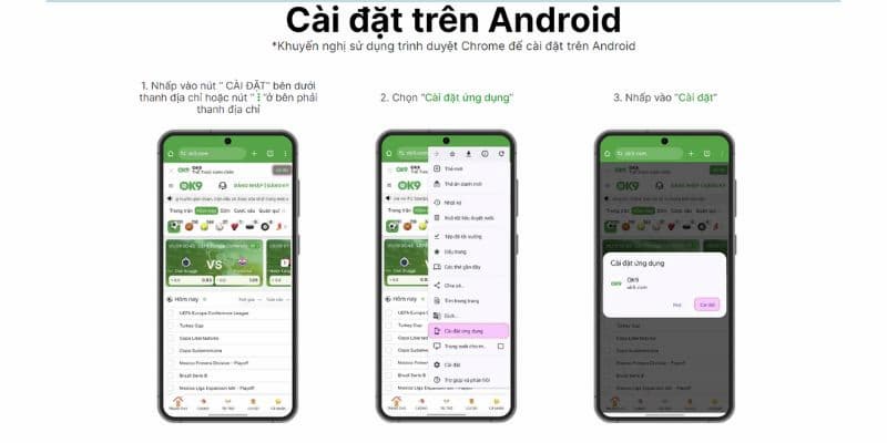 Cài đặt app siêu dễ với 2 hệ điều hành android và IOS