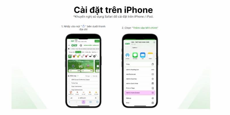 Thao tác tải app OK9 về máy cho tín đồ nhà Iphone